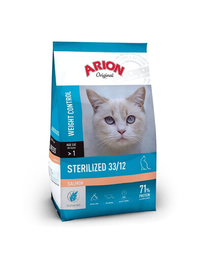 ARION Original Sterilized 33/12 Salmon 300 g salmone, cibo secco per gatti dopo sterilizzazione