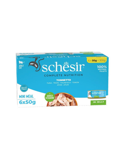 SCHESIR Tonno in gelatina 6x50 g cibo umido per gatti