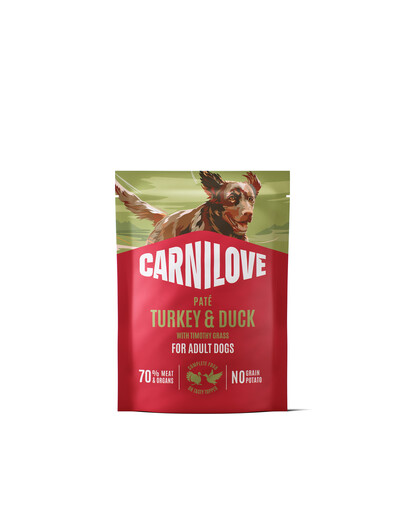 CARNILOVE Dog Pouch Tacchino e Anatra 300g cibo umido per cani adulti