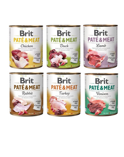 BRIT Pate&Meat Mix gusti 6 x 800g paté per cani