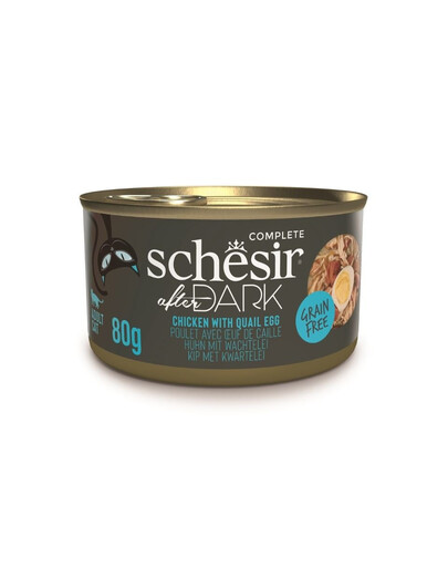 SCHESIR After Dark Pollo in brodo con uova di quaglia 80 g cibo umido per gatti
