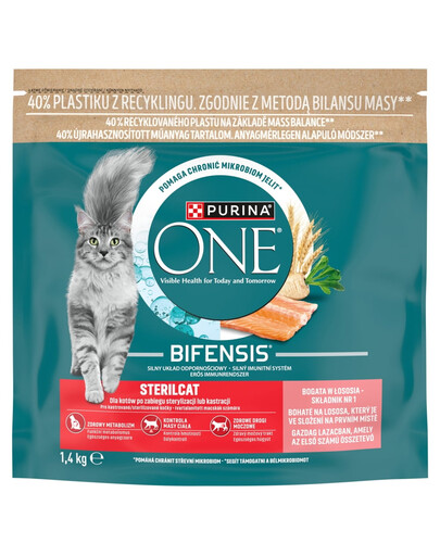 PURINA ONE Bifensis Sterilcat Salmone 1,4 kg cibo secco per gatti sterilizzati