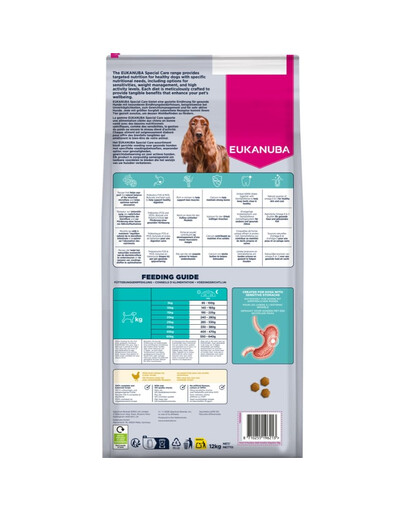 EUKANUBA Special Care Adult Dogs with Sensitive Digestion 12 kg cibo secco per cani adulti con sistema digerente sensibile