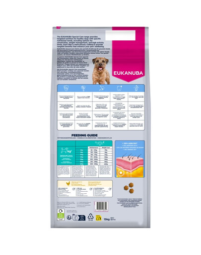 EUKANUBA Special Care Small & Medium Breed Adult Dogs Weight Control 12 kg cibo secco per il controllo del peso per cani di razza piccola e media