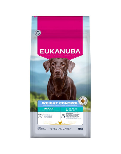 EUKANUBA Special Care Weight Control Adult Large Breeds 15 kg cibo secco per il controllo del peso per cani di razze grandi