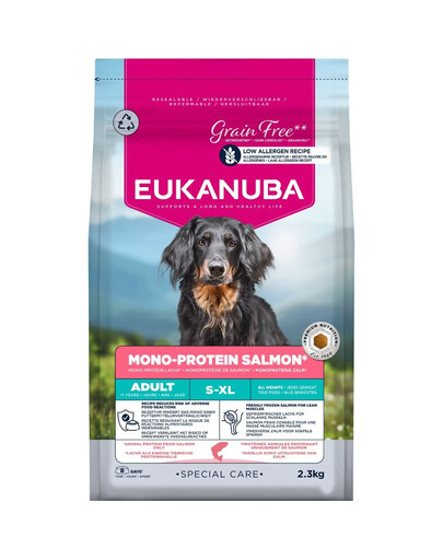 EUKANUBA Special Care Adult Mono-Protein Salmon 2,3 kg cibo secco per cani adulti ricco di salmone
