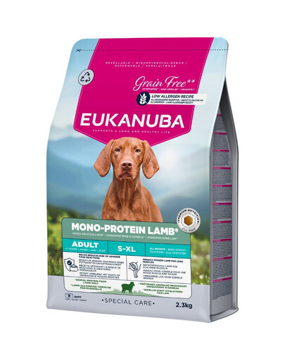 EUKANUBA Special Care Adult Mono-Protein Lamb 2,3 kg cibo secco per cani adulti ricco di agnello