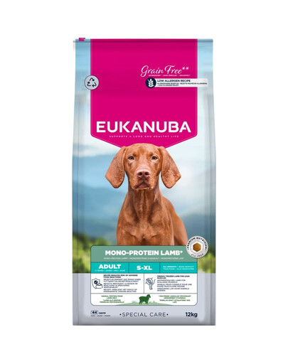 EUKANUBA Special Care Adult Mono-Protein Lamb 12 kg cibo secco per cani adulti ricco di agnello