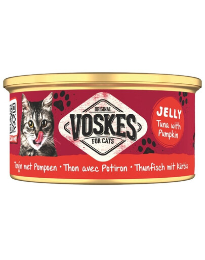 VOSKES Jelly Tuna with Pumpkin 85 g tonno con zucca in gelatina, alimento complementare per gatti