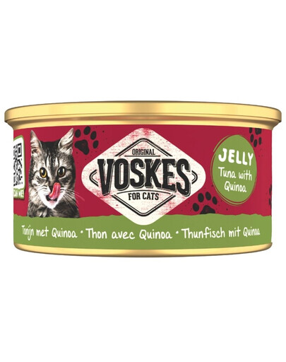 VOSKES Jelly Tuna with Quinoa 85 g tonno con quinoa in gelatina, alimento complementare per gatti