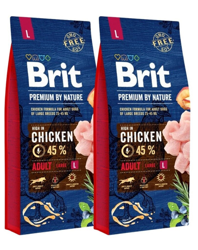 BRIT Premium By Nature Chicken Adult Large L 15kg x 2