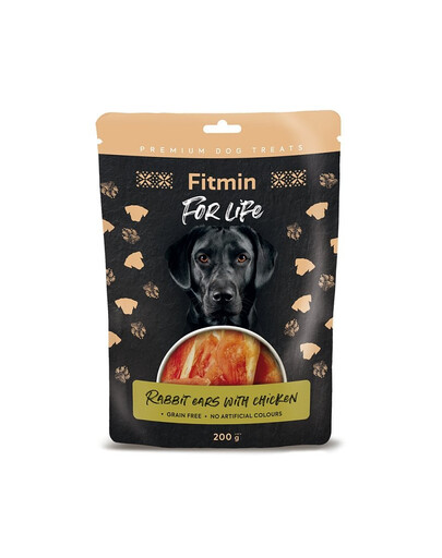 FITMIN For Life Rabbit ears with chicken 200 g orecchie di coniglio con pollo snack per cani