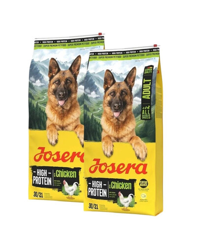 JOSERA High Protein Adult Chicken 2x12,5kg cibo ad alto contenuto energetico per cani da competizione