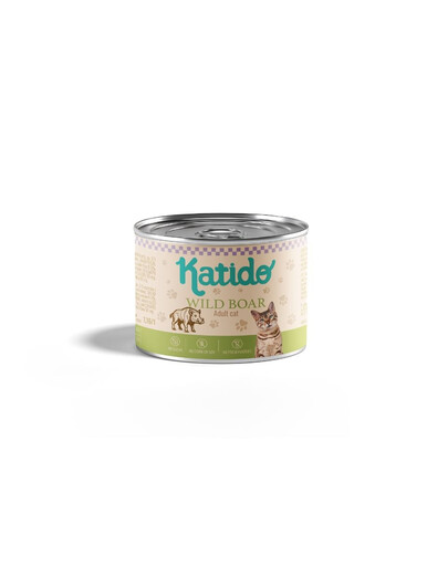 KATIDO Cinghiale 200g cibo umido per gatti