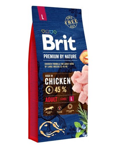 BRIT Premium By Nature Chicken Adult Large L 15kg