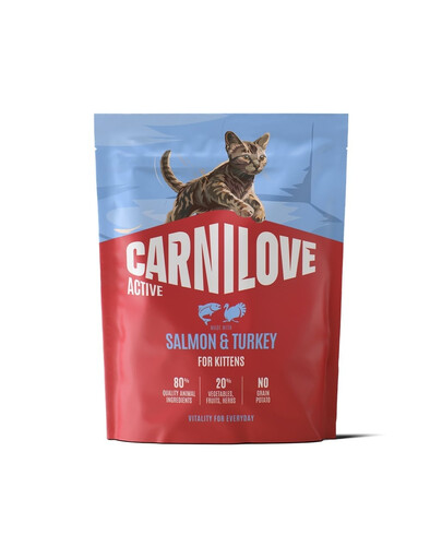 CARNILOVE Active Cat Salmon and Turkey for Kittens 400 g salmone e tacchino, per gattini di tutte le razze