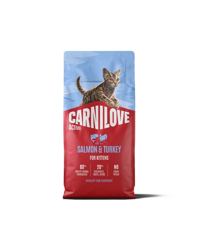 CARNILOVE Active Cat Salmon and Turkey for Kittens 6 kg salmone e tacchino, per gattini di tutte le razze