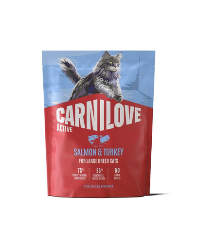 CARNILOVE Active Cat Salmon and Turkey Adult Large 400 g salmone e tacchino, per gatti di grandi razze