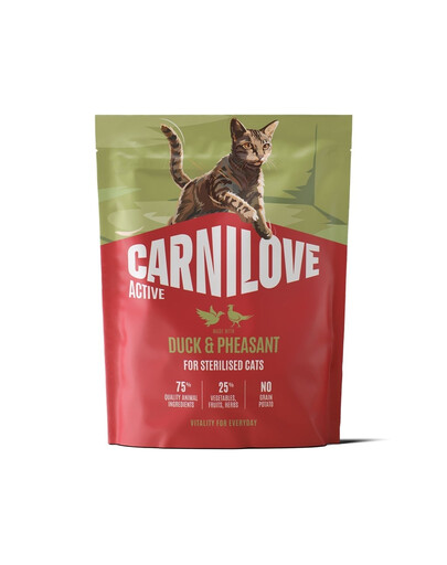 CARNILOVE Active Cat Duck and Pheasant Sterilised 400 g anatra e fagiano, per gatti sterilizzati