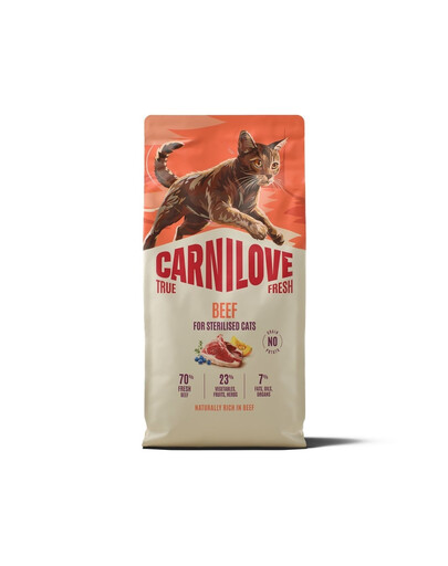 CARNILOVE True Fresh Cat Beef Sterilised 6 kg manzo, per gatti sterilizzati