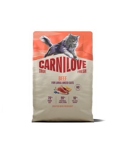 CARNILOVE True Fresh Cat Beef Adult Large 2 kg manzo, per gatti di grandi razze