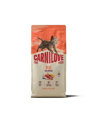 CARNILOVE True Fresh Cat Beef Kittens 6 kg manzo, per gattini di tutte le razze