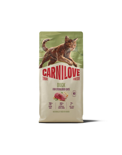 CARNILOVE True Fresh Cat Duck Sterilised 6 kg anatra, per gatti sterilizzati
