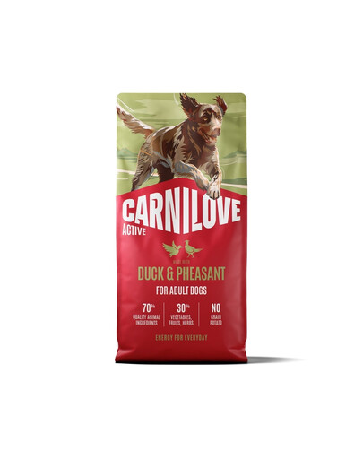 CARNILOVE Active Dog Duck and Pheasant Adult 12 kg anatra e fagiano, per cani adulti