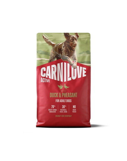 CARNILOVE Active Dog Duck and Pheasant Adult 4 kg anatra e fagiano, per cani adulti