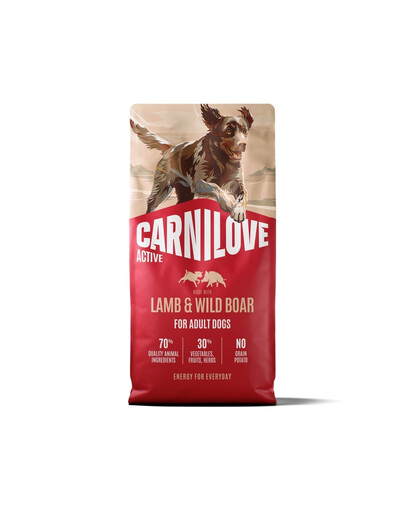CARNILOVE Active Dog Lamb and Wild Boar Adult 12 kg agnello e cinghiale, per cani adulti