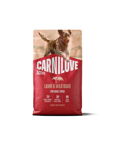 CARNILOVE Active Dog Lamb and Wild Boar Adult 4 kg agnello e cinghiale, per cani adulti