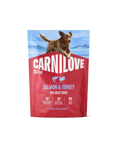 CARNILOVE Active Dog Salmon and Turkey Adult 1,5 kg salmone e tacchino, per cani adulti