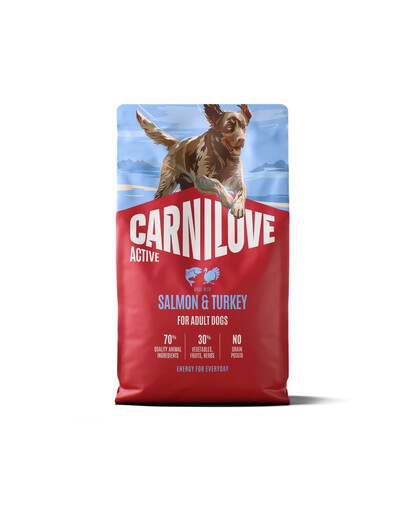 CARNILOVE Active Dog Salmon and Turkey Adult 4 kg salmone e tacchino, per cani adulti