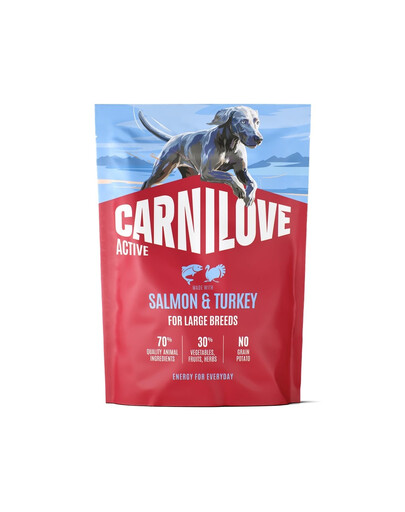 CARNILOVE Active Dog Salmon & Turkey Adult Large Breeds 1,5 kg salmone e tacchino, per cani adulti di grandi razze