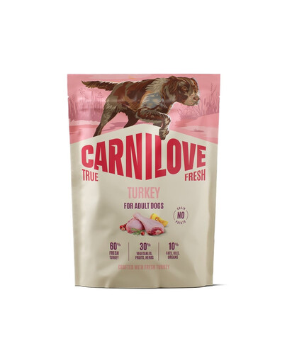 CARNILOVE True Fresh Dog Turkey Adult 1,5kg crocchette con tacchino fresco per cani adulti