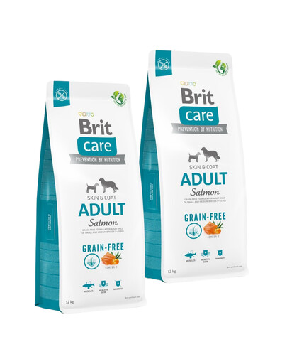 BRIT Care Grain-free Adult alimento secco al salmone 2 x 12 kg