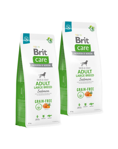 BRIT Care Grain-free Adult Large Breed Salmon 2 x 12kg cibo per cani di grossa taglia senza cereali al salmone