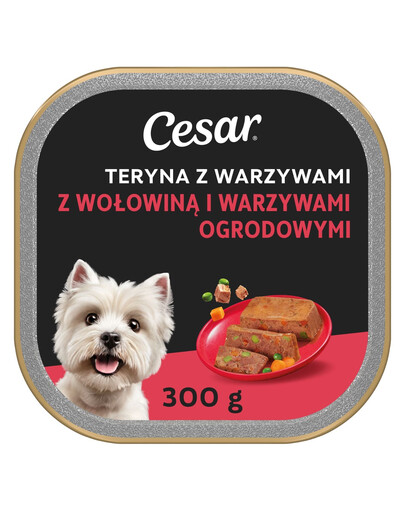 CESAR Terrina con Manzo e verdure da orto 300 g cibo umido per cani