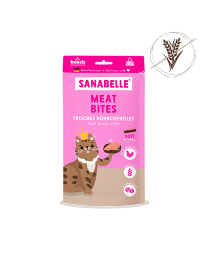 SANABELLE Meat Bites Chicken 55g filetto fresco di pollo, snack senza cereali per gatti