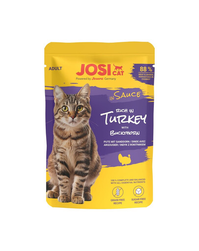 JOSERA JosiCat Ricco di Tacchino in Salsa cibo umido per gatti 85 g