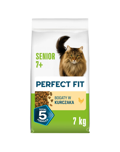 PERFECT FIT Senior 7+ con pollo 7 kg cibo secco per gatti anziani