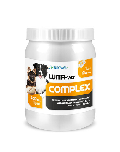 EUROWET Wita-Vet Complex 1G 400 tab. vitamine e minerali per cani