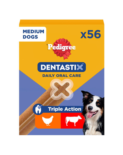 PEDIGREE DentaStix (razze medie) snack dentali per cani 56 pezzi - 8x180 g