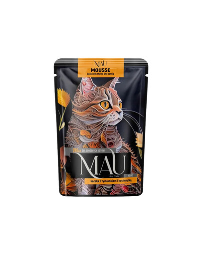 MAU Mus Anatra con timo e erba gatta 85 g cibo umido per gatti