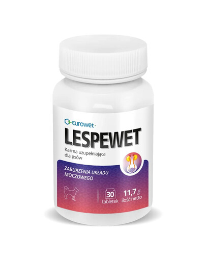 EUROWET Lespewet 30 tab. karma uzupełniająca dla psów wspomagająca działanie układu moczowego