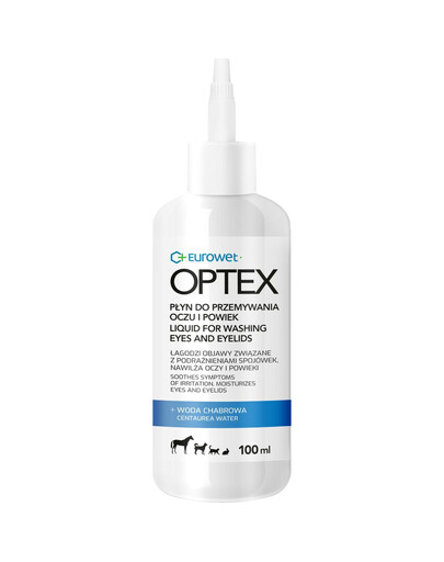 EUROWET Optex 100 ml płyn do przemywania oczu i powiek dla psów i kotów