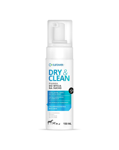 EUROWET Dry&Clean 150 ml pianka do mycia na sucho dla zwierząt