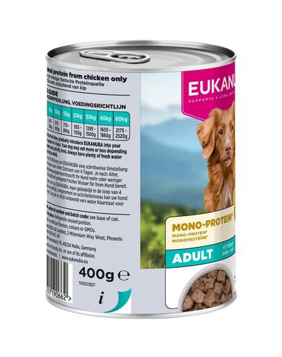 EUKANUBA Special Care Adult MonoProtein Chicken Pollo 400 g cibo umido monoproteico per cani