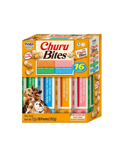 INABA Churu Dog Bites Variety Mix sapori con il pollo 16x12 g