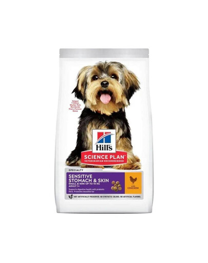 HILL'S Science Plan Adult Small Mini Sensitive Stomach and Skin Chicken Pollo 6 kg per cani adulti di razze piccole e mini con stomaco e pelle sensibili